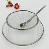 Vaso Creativo Exportación Venta al por Mayor Pintado a Mano Oro y Plata Tazón de Postre Tazón Pequeño para Sopa Tazón para Aperitivos Tazón para Porridge Plato para Aperitivos Cuchara y Tenedor para Fruta