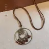 Estilo étnico retro bohemio flor colgante largo cadena para suéter collar nicho femenino accesorios únicos hermosos