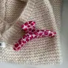 Design de Grampo de Cabelo Rosa com Estampa de Leopardo em Acetato Estilo Coreano, Presilha Jacaré, Presilha de Luxo Acessível, Acessórios de Cabeça e Cabelo de Alta Qualidade