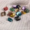 Botones de concha de forma irregular en color natural, botones decorativos de metal estilo barroco para suéteres y abrigos