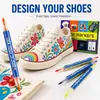 Marcadores de tela Amazon transfronterizos, bolsas de tela para ropa, bolígrafos creativos para graffiti, bolígrafos de secado rápido y resistentes al sol para niños