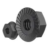 Acero al carbono grado 4.8 tuerca de brida negra hexagonal acolchada tuerca de bloqueo antideslizante m3m4m5m6m8m10