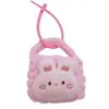 Bolsa de Monedas de Conejo Tejida a Mano de Dibujos Animados Peluche Linda Bolsa de Monedas Llavero Máquina de Garra Regalo Venta al por Mayor