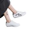 Zapatos de Verano de Cuero Suave Forrest Gump de Venta Caliente Transfronterizos Antideslizantes Versátiles Zapatos Blancos con Cordones Zapatilla Casual Zapatos Planos para Mujer