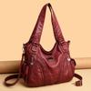 Bolso Biker Retro de Cuero Suave Lavado Transfronterizo Nuevo Bolso de Hombro Cruzado de Moda Europea y Americana en stock Bolso de Mujer Amazon