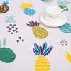 Mantel de Lino Transparente con Estampado de Frutas Piña Liberador de Arena Funda de Almohada Fondo de Tela de Imitación de Lino
