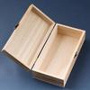 Caja de madera rectangular de madera de tung, caja de almacenamiento, caja de madera vintage, caja de embalaje de regalo de madera, caja de madera maciza tipo abatible