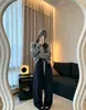 ¡Entrada B con forma de pera! ~Pantalones casuales de pierna curva de lana de seda cálida para mujer, nuevos de otoño e invierno, engrosados, de terciopelo, holgados, de pierna ancha, largos