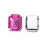Cristal de Vidrio Octagonal Rectangular de Fondo Puntiagudo Colorido Pedrería de Garra Accesorios para Joyería DIY Pedrería para Fundas de Teléfono Materiales Hechos a Mano