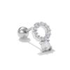 Color Ópalo Circonita Moda Acero de Titanio Pendientes para Mujer Dormir Gratis-Selección Lujo Ligero Caracola Hélice Hueso de la Oreja Clavo Palo de Oreja Joyería