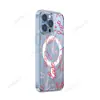 Al por mayor transfronterizo Retro Cartas de Amor Garabateadas Manzana 16 Magnético Transparente Funda para Teléfono Iphone18Pm Funda Anticaídas