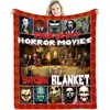 Cobertor de flanela com personagem de terror do Halloween e Natal da Amazon, impressão digital, fornecimento direto da fábrica no atacado