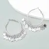 Aretes Redondos Dorados Exagerados con Borlas Europeos y Americanos Transfronterizos Moda Ins Elegantes Diseño de Nicho Aretes de Aro Grandes para Mujeres