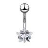 Clavo de Ombligo de Corazón Estrella de Cinco Puntas Cuadrado Redondo Circonita Botón de Ombligo Anillo de Ombligo de Acero Inoxidable Joyería para Perforación Suministro Transfronterizo