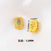 Nuevo anillo de cobre bañado en oro con incrustaciones de diamantes, caja mágica, cara de anillo pasante, accesorios de joyería hechos a mano con cuentas para pulsera y collar de cristal DIY