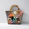 Bolsas Tejidas en Stock para Mujer, Bolsos Cruzados de Bloques de Color, Bolsos de Mano Tejidos, Suministro Directo del Fabricante, Recuerdos de Boda