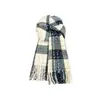 Nova Coleção de Lenços Xadrez Estilo Coreano do Fabricante para Mulheres, Atmosfera de Inverno, Quente, Versátil, Fofo, Cachecol para Pescoço Estilo Faculdade, Transfronteiriço