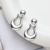 Francês design retro banhado a cobre 18K brincos de metal de ouro real de alta qualidade estilo frio nicho temperamento brincos atacado