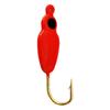 Anzol de Pesca de Chumbo com Cabeça Escovada, Formato Plano de Cabaça, 7 Cores, 1.2g, Micro Anzol Colorido para Pesca no Gelo, Isca Macia para Peixe