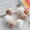 Otoño e Invierno nuevo pompón de piel con cuentas de perlas cadena portátil adornos de bolso funda para teléfono móvil cadena colgante cadena corta para muñeca para mujer
