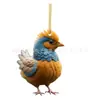 Nuevo Producto Transfronterizo Caron de Pollo Acrílico Colgantes para Coche Adornos para Árbol de Navidad Decoraciones para el Hogar