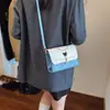 Bolsa Quadrada Pequena 2025 Verão Nova Bolsa Transversal Cor Contrastante Bolsa Feminina Moda Bolsa Pequena Bolsa de Corrente Matelassê Bolsa de Ombro