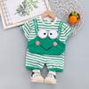 Ropa para niños 2023 verano nueva ropa para niños niños bebé traje infantil camiseta manga corta dos piezas coreano transfronterizo
