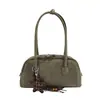 Bolsa de Bowling Retrô de Grande Capacidade Feminina 2026 Nova Moda Padrão de Diamante Bolsa de Mão Bolsa de Ombro Bolsa Boston de Alta Qualidade