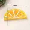 Acessórios de resina DIY de desenho animado, fatias de frutas de dupla face meio cortadas, presilhas de cabelo com cola cremosa, fivelas de sapato, chaveiros, pingentes