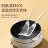 Espátula de peixe de aço inoxidável com ponto, espátula de bife com cabo de silicone, espátula leque borboleta, espátula antiaderente resistente a altas temperaturas