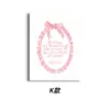 Pintura Decorativa Laço Rosa Coquette Melhor Venda na Amazon Pôster Coração Girly Moldura Interna de Pinus Pintura para Pendurar Giclée
