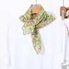 Pañuelo Pequeño Triangular de Algodón Puro, Pañuelo de Seda para Mujer, Protector de Cuello, Bufanda para el Cuello, Pañuelo para la Cabeza, Diadema con Protección Solar, Pañuelo Delgado de Gasa, Bufanda