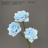 Flores Artificiales Azules Ramo Materiales para Decoración de Escena de Boda, Rosas Azules para Arreglo de Piso de Salón de Bodas y Flores Decorativas