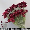 Arte Floral para Casamento Flor Vermelha Material de Fundo Decoração Ikebana Rosa Eucalipto Arranjo para Sala de Estar Interna