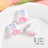 Dibujos animados coreanos flor de cerezo dulce conejo resina accesorios mayoreo hecho a mano diy material accesorios funda para teléfono pegatinas para refrigerador
