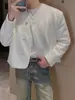 Jaqueta Masculina da Moda com Ombreiras Estilo Chanel, Design Curto para Primavera/Outono, Jaqueta Gola Alta de Nicho de Luxo
