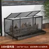 Gallinero para Uso Doméstico, Modelo Exterior Extra Grande, Antivecinos, Malla Densa, Impermeable, Gallinero Rústico con Limpieza Automática de Estiércol, Jaula de Cría