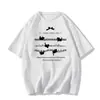 Camiseta Gola Redonda Cinza Algodão Puro Estilo Retrô Americano Oversized Solta Manga Curta para Mulheres, Novo Design 2025, Top Solto de Nicho