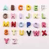 26 Cuentas de Alfabeto Aleación Pintura en Spray Letras Cuentas Cuentas para Hilo Hecho a Mano DIY Cadena para Teléfono Colgante Accesorios de Joyería