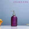Frasco de álcool em gel listrado vertical dividido para loção frasco de gel de banho dividido de vidro frasco com pump para sabonete frasco dividido para shampoo