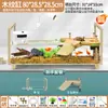 Aquário de Vidro para Tartarugas para Uso Doméstico na Sala de Estar, Tanque de Criação Universal com Plataforma para Tomar Sol, Aquário Ecológico Paisagístico para Peixes Pequenos, Tanque de Criação Mista para Peixes e Tartarugas