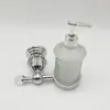 Conjunto de pingente de banheiro Cristal Prata cabideiro para toalha barra de toalha rack de banheiro em aço inoxidável cromado