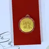 Oro Puro 999 Gama Alta Exquisito Regalo Día de San Valentín Chino 520 Paz y Alegría Princesa Por Favor Haz Galletas de la Fortuna para que Otros las Regalen Venta al por Mayor
