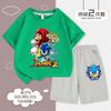 Roupa Infantil Sonic the Hedgehog para Meninos Verão 2025 Nova Camiseta Infantil de Verão Fina de Manga Curta Roupas para Meninos