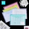 Bolsa com Botão A4 Hongxing Bolsa para Prova de Estudante Armazenamento com Botão de Pressão Organizador de Documentos Bolsa Plástica Transparente para Arquivos Venda por Atacado