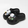 Zapatos Transpirables con Agujeros para Mujer Ropa Exterior 2024 Verano Eva Dung Sense Plataforma Sandalias de Playa Antiolor con Aumento de Altura Chanclas con Agujeros