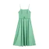 Comercio Exterior 2026 Verano Nuevo Estilo Europeo y Americano Moda para Mujer Vestido Rayado Sexy Hot Girl con Cinturón 7536309