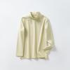 Camiseta Térmica de Base Cálida para Otoño e Invierno para Niños, Top de Otoño para Niños Estilo Coreano de Cuello Medio, Ropa Interior para Bebés Niñas Top de Color Sólido de Cuello Medio-Alto