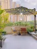 Lâmpada Solar para Pátio Externo Estilo Guarda-Sol para Acampamento com Guarda-Sol Jardim Externo Ar Livre Café de Chá com Leite Varanda