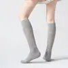 Calcetines de Compresión Deportivos para Mujer, Estilo Delgado de Primavera y Verano, Calcetines Grises para Pantorrilla para Bádminton, Calcetines Largos Profesionales para Fitness al Aire Libre, Tenis